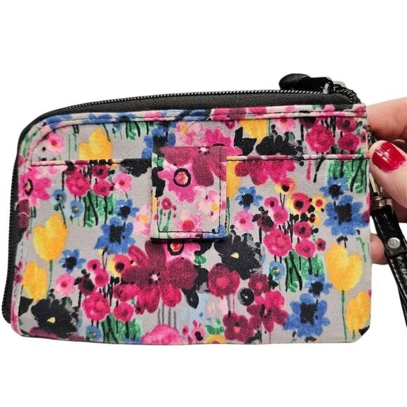 Thirty-One Wallet Watercolor Garden Floral Money Card Holder Zip Around - Picture 3 of 11